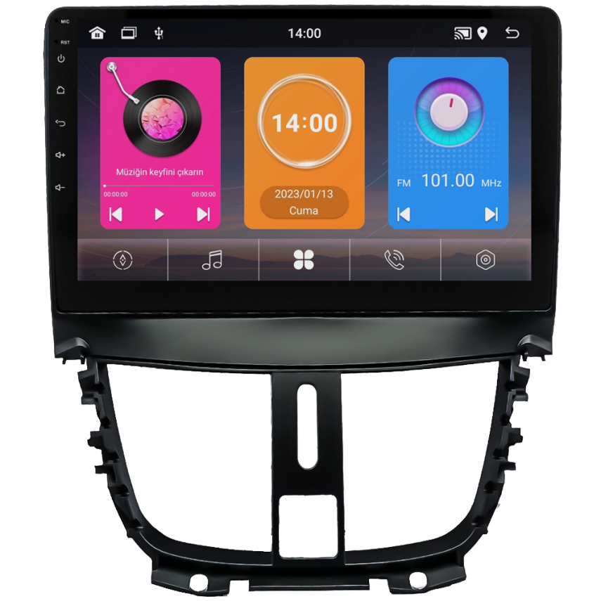 CRV-4421XAA Peugeot 207 Android Multimedya Sistemi (2006-2012) CRV-4421XAA - 1