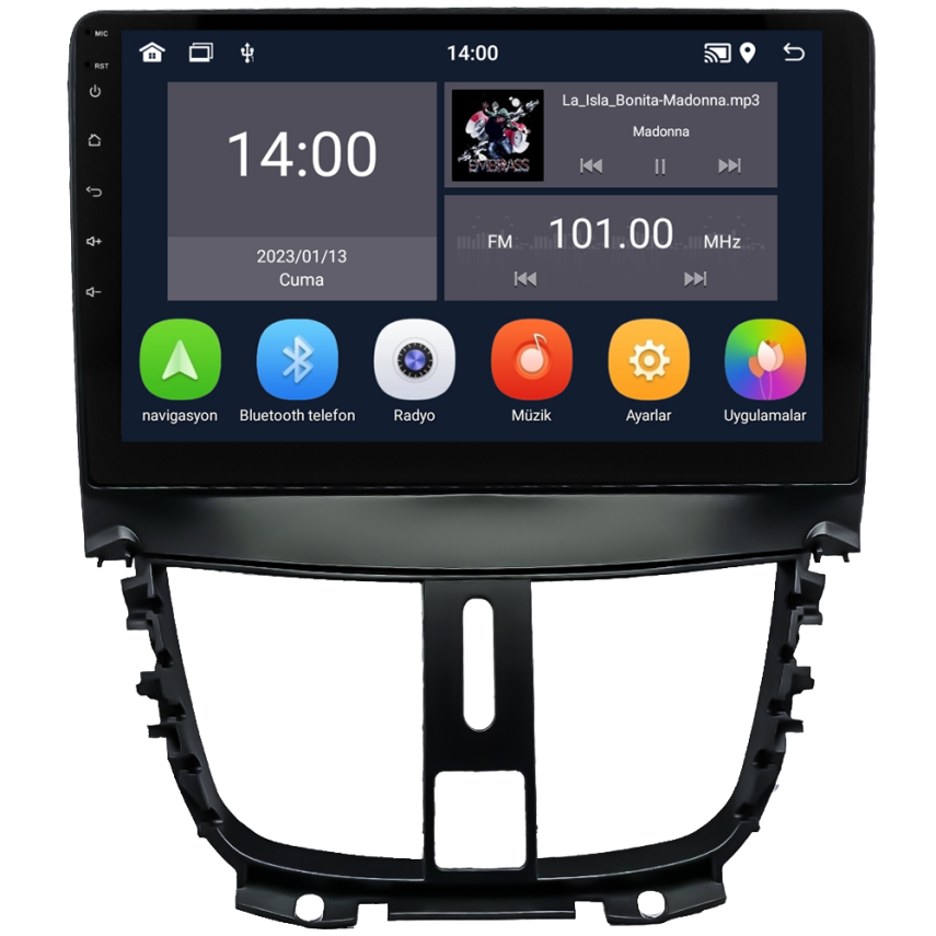 CRV-4421XD Peugeot 207 Android Multimedya Sistemi (2006-2012) - 1